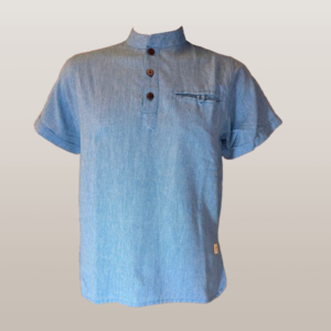 lfc1357 chemise homme en coton fin bleu ciel