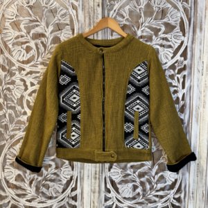 veste en coton doubler jaune moutarde