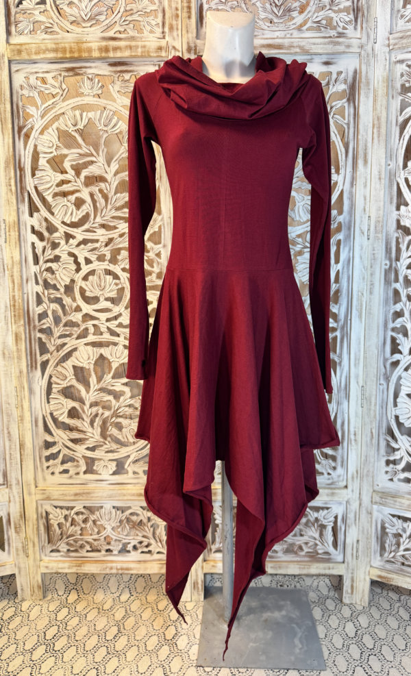 robes fly en coton bordeaux