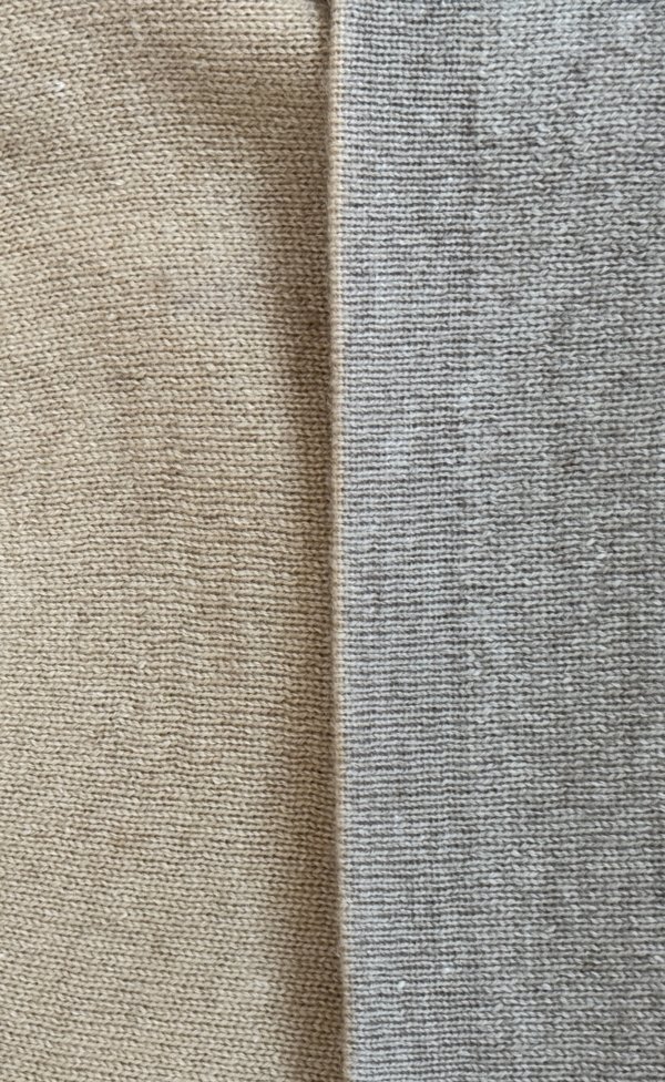 Bonnet bicolore beige/gris clair 100% cachemire