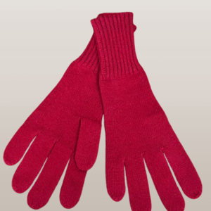 gants rouge 100% Cachemire du Népal