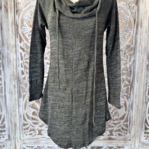 Maya dress coton chinée robes tunique vert