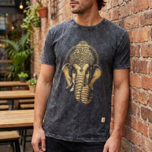 T-shirt batik Ganesh