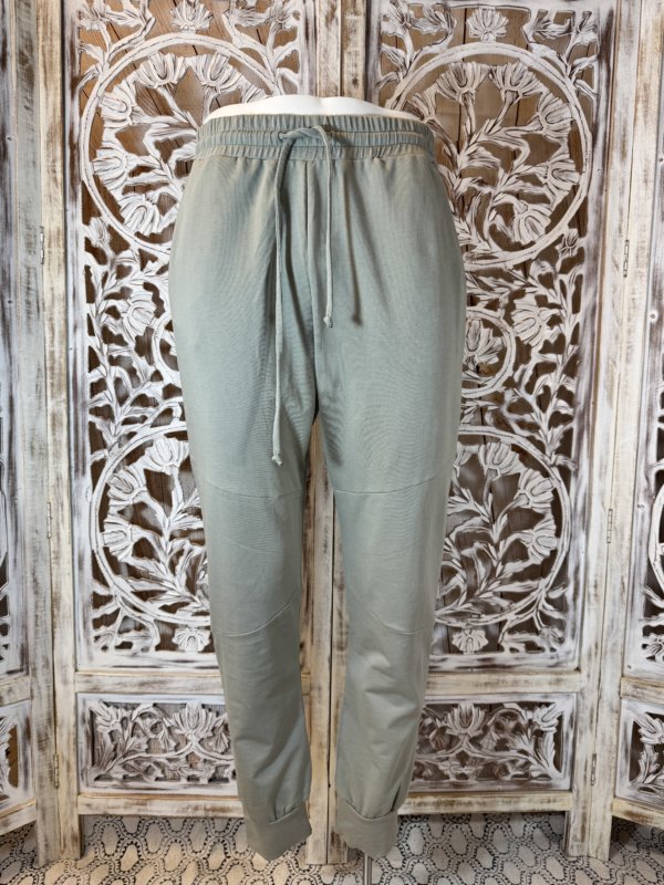 pantalon coton organique anlp 2 white sauge pantalon coton organique anlp 2 white sauge