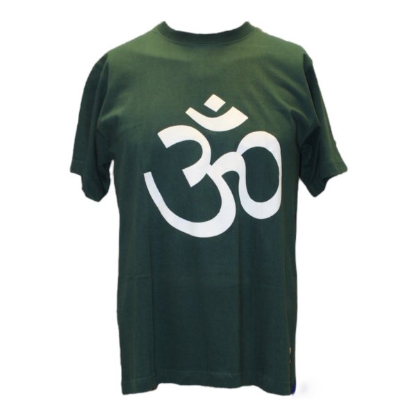 t-shirt en coton avec logo om aum vert