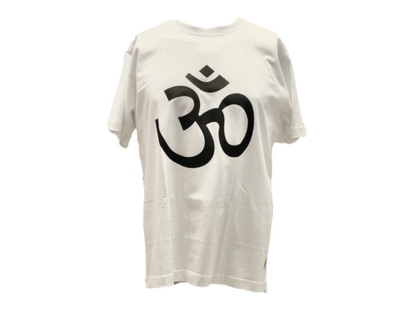 t-shirt en coton avec logo om aum blanc