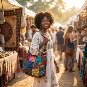 sac en coton patchwork