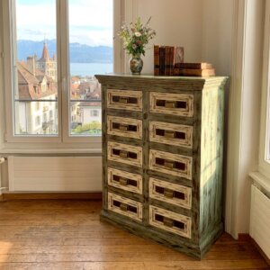 petite armoire Vintage multitiroir inde