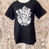 t-shirt Ganesh blanc et noir femme