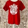 t-shirt Ganesh rouge et blanc femme