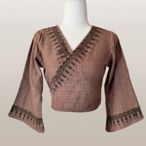 cross top coton jute saumon