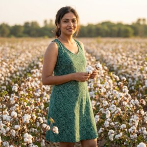 robes en coton organique avec imprimé