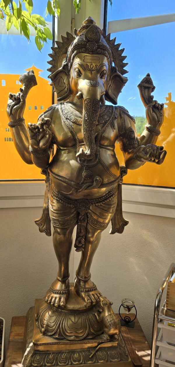 Grande statue de Ganesh debout en Bronze