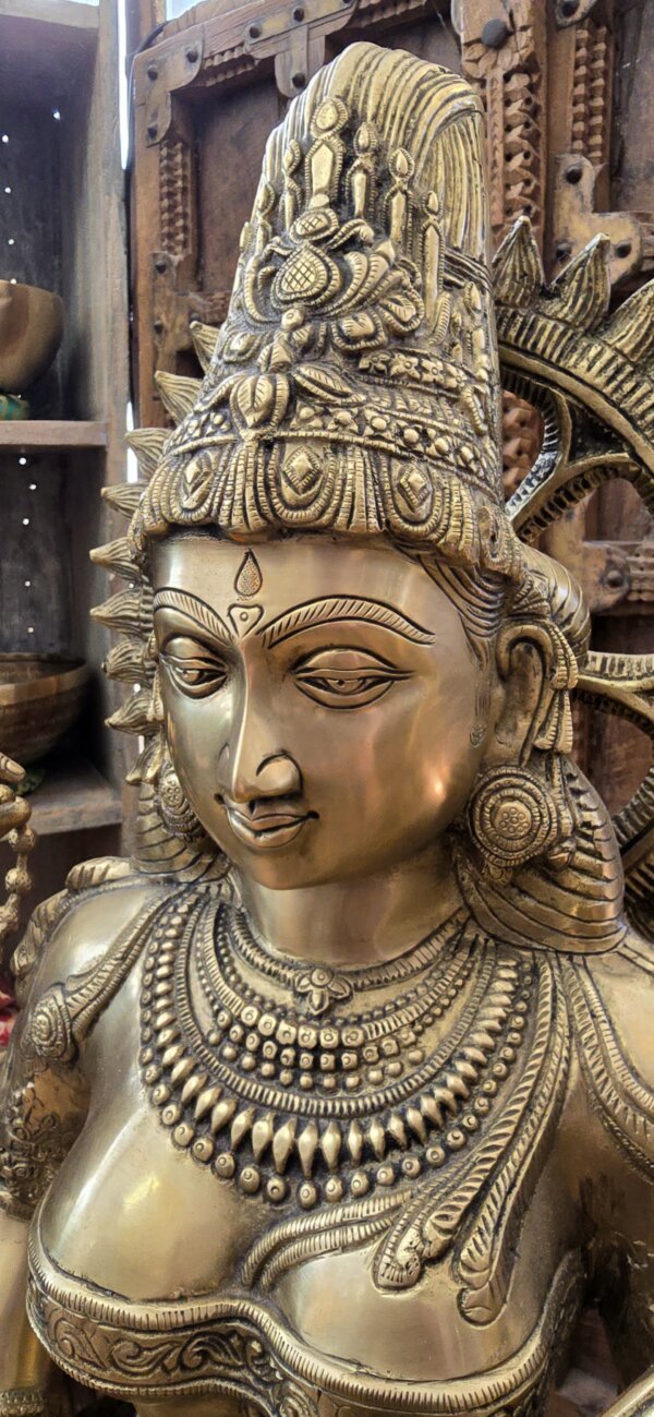 grande Sarasvati en bronze tête