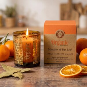 bougie organique goodness Mandarine et de feuille de laurier