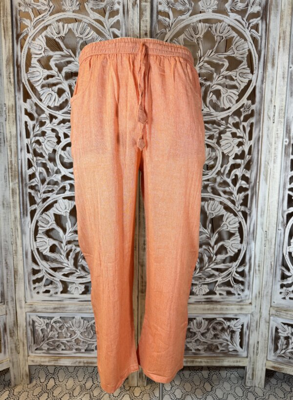 Pantalon unisex coton saumon