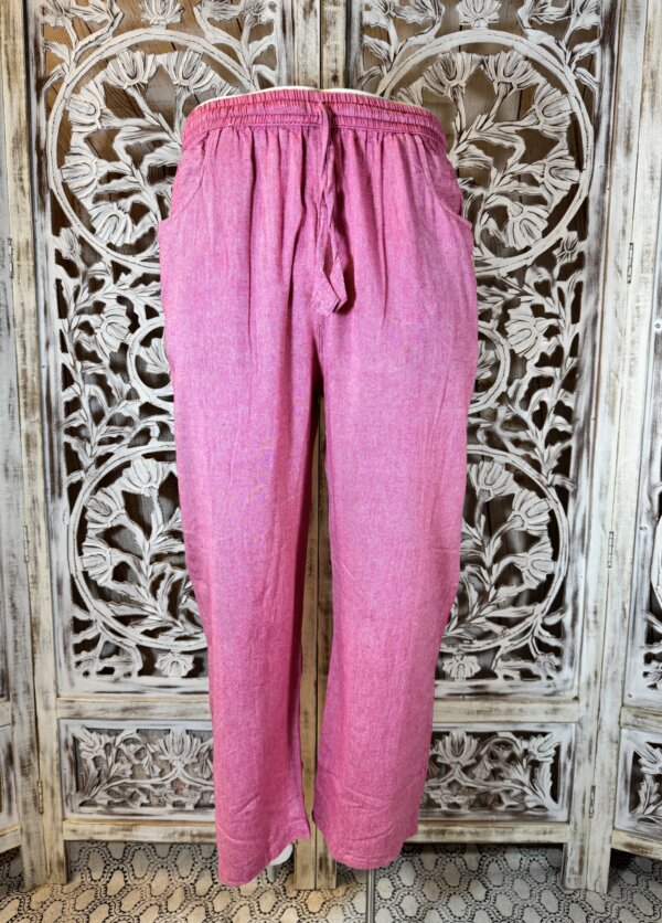 Pantalon unisex coton rose