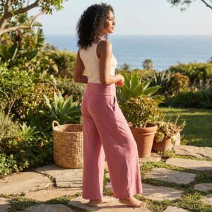 Pantalon Large coton lykra