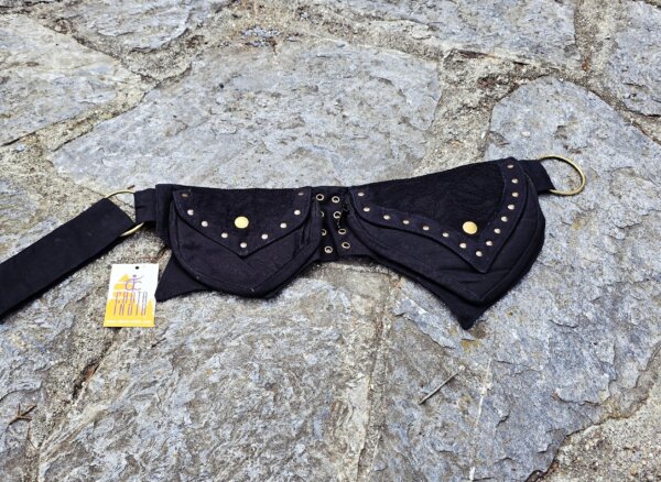 ceinture sacoche avec dentelle noir