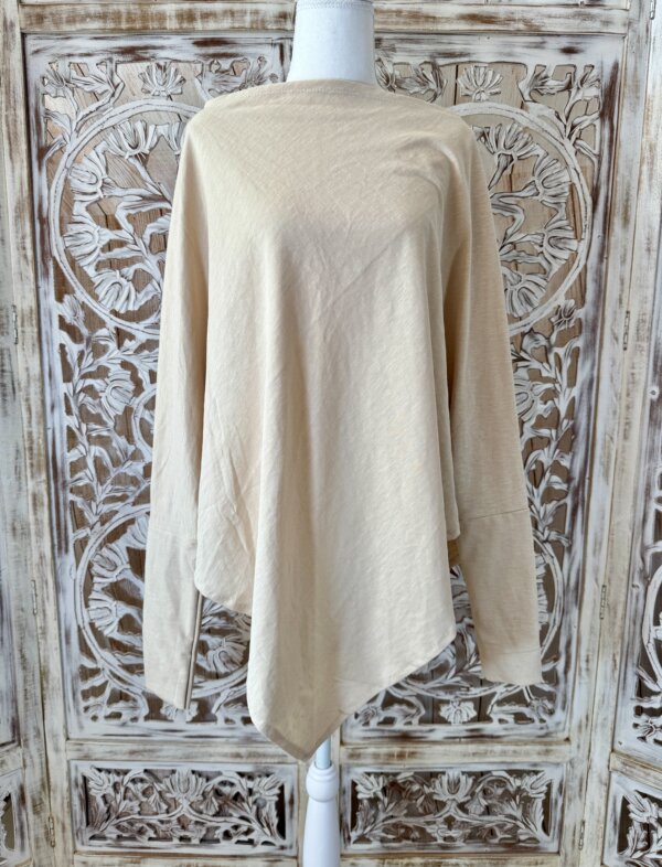 poncho Olga crème