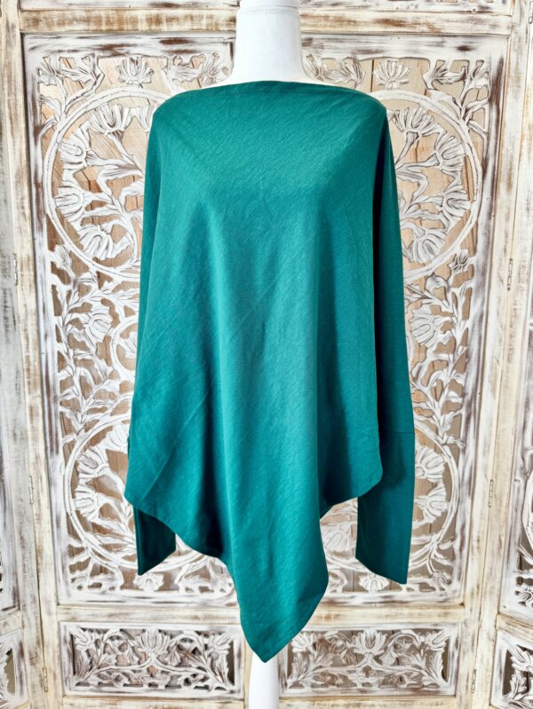 poncho Olga vert émeraude