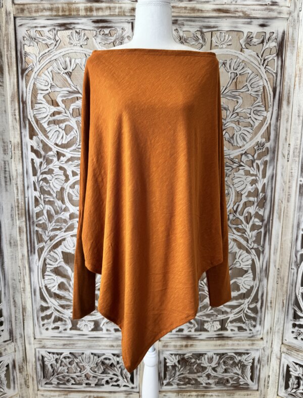 poncho Olga jaune moutarde