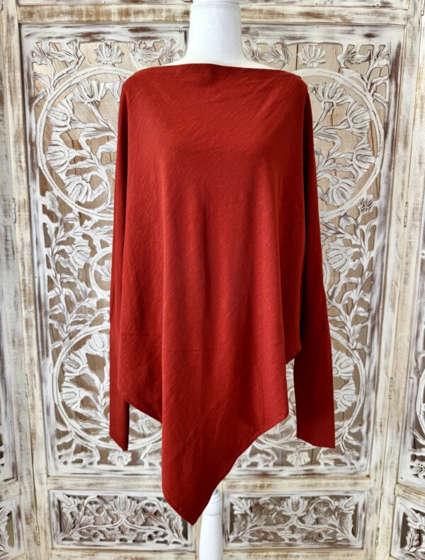 poncho Olga rouge