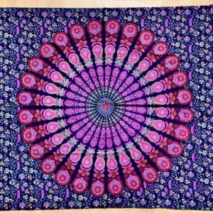Tentures Mandala Bleu rose