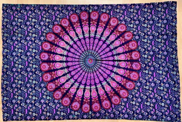 Tentures Mandala Bleu rose