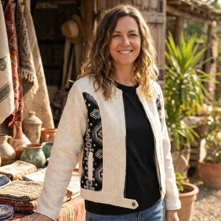 veste hamp jaquette avec bande