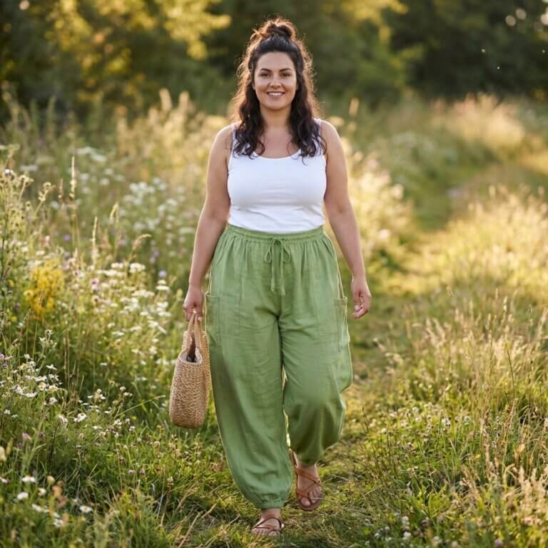 pantalon lin viscose unitaille