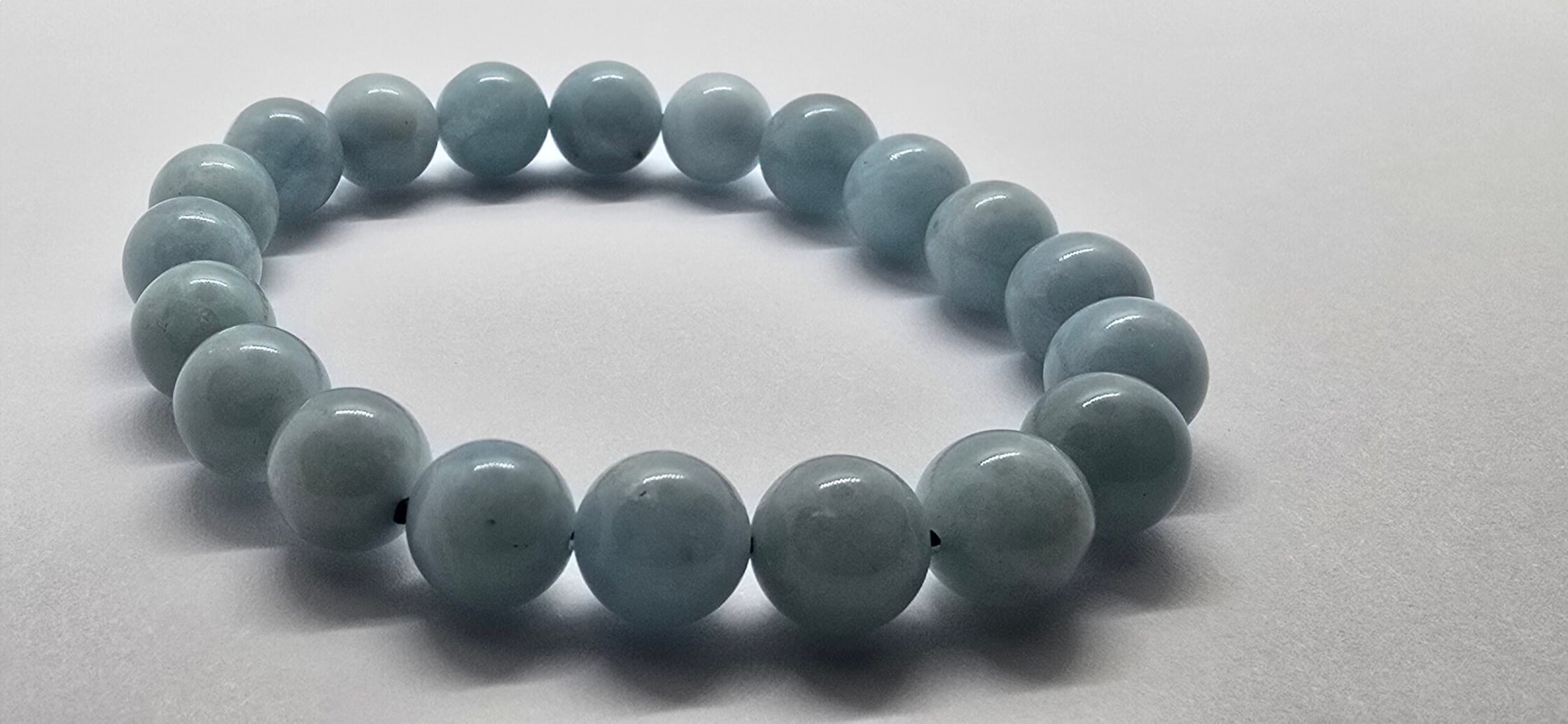 Bracelet Aigue marine 10mm