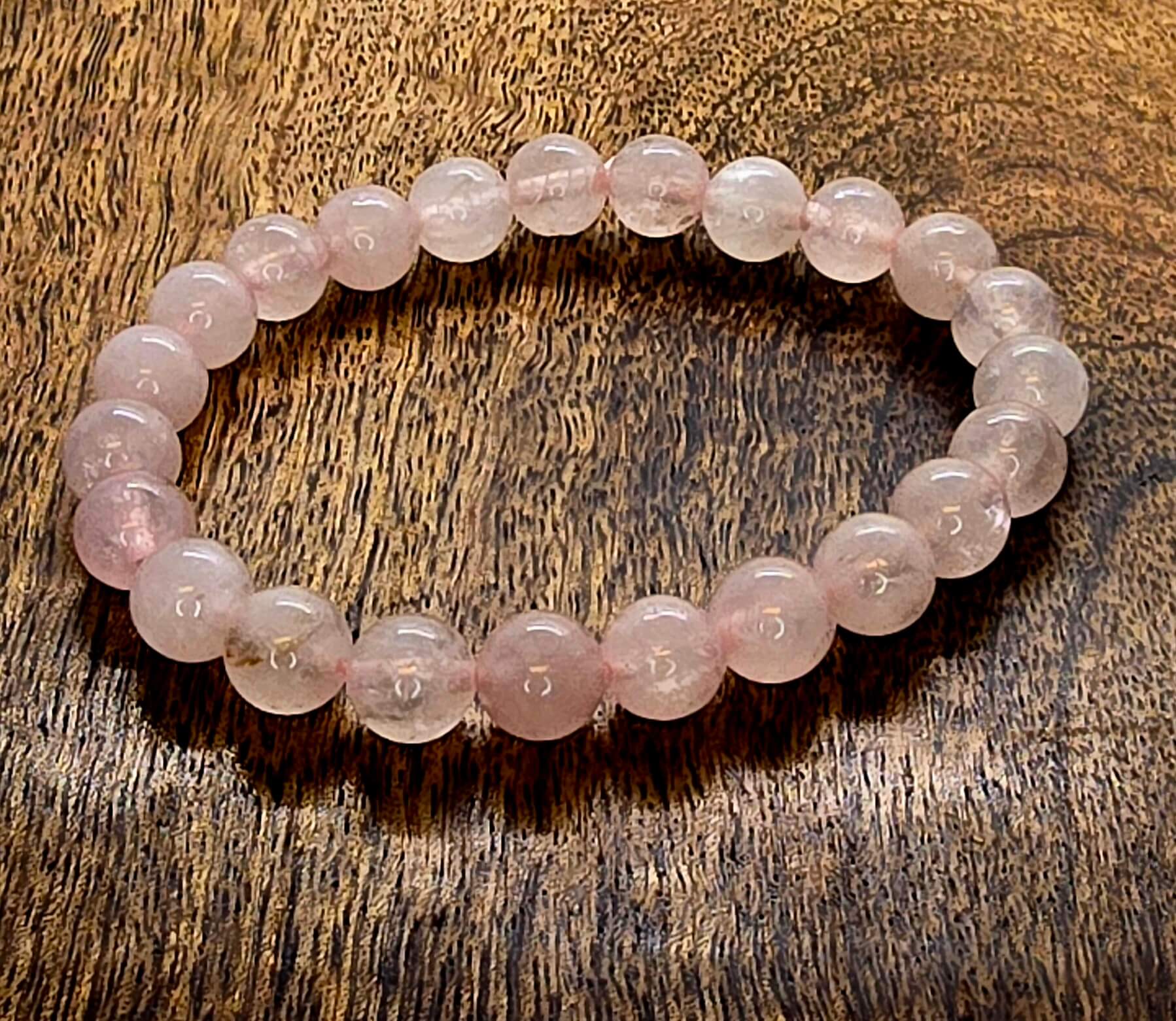 bracelet quartz rose 8mm
