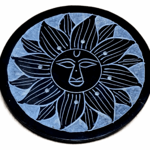 Porte encens en pierre soleil