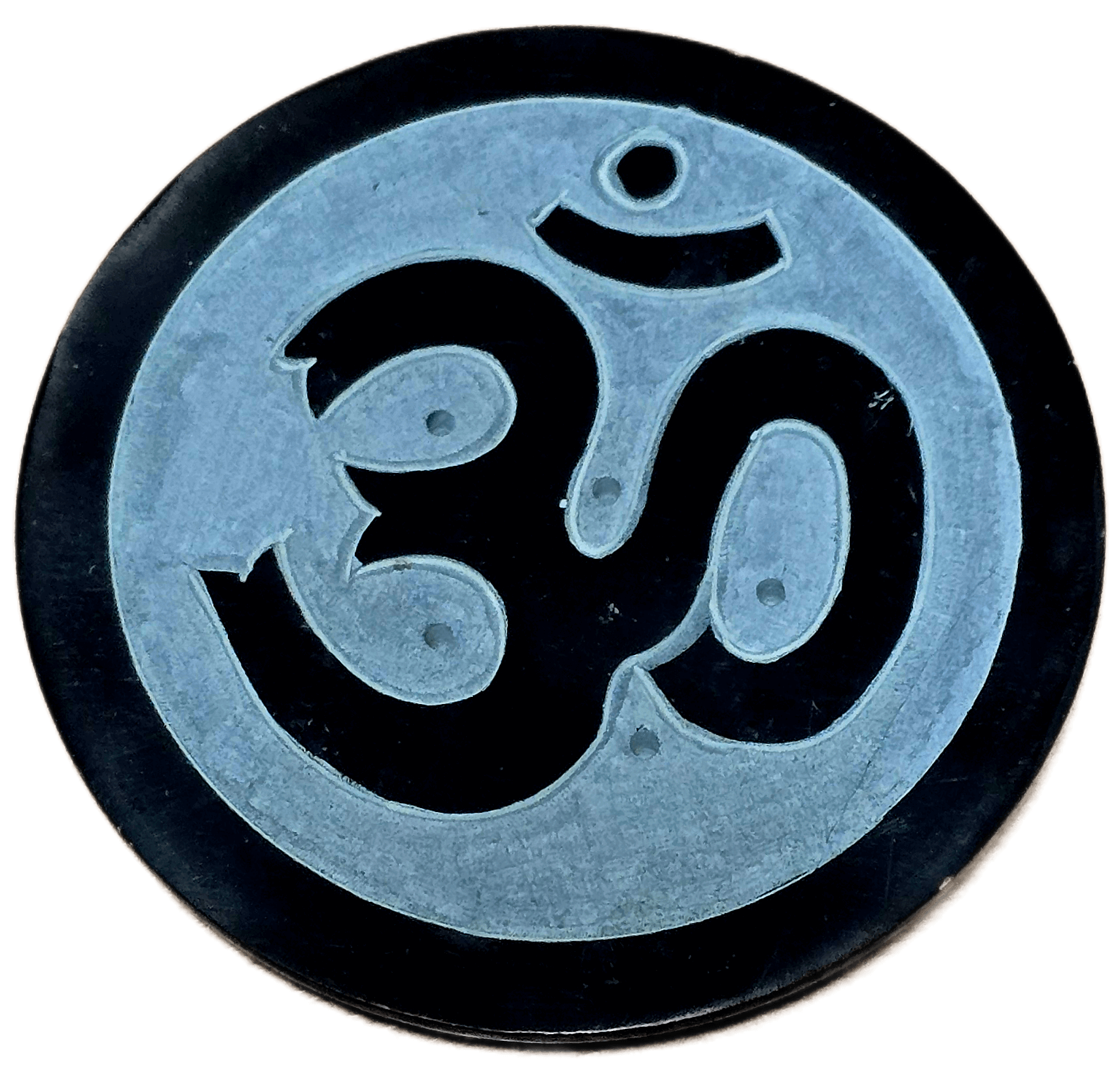 porte encens pierre avec om Aum