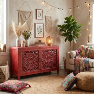 buffet mandala rouge