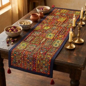 chemin de table du Gujarat patchwork