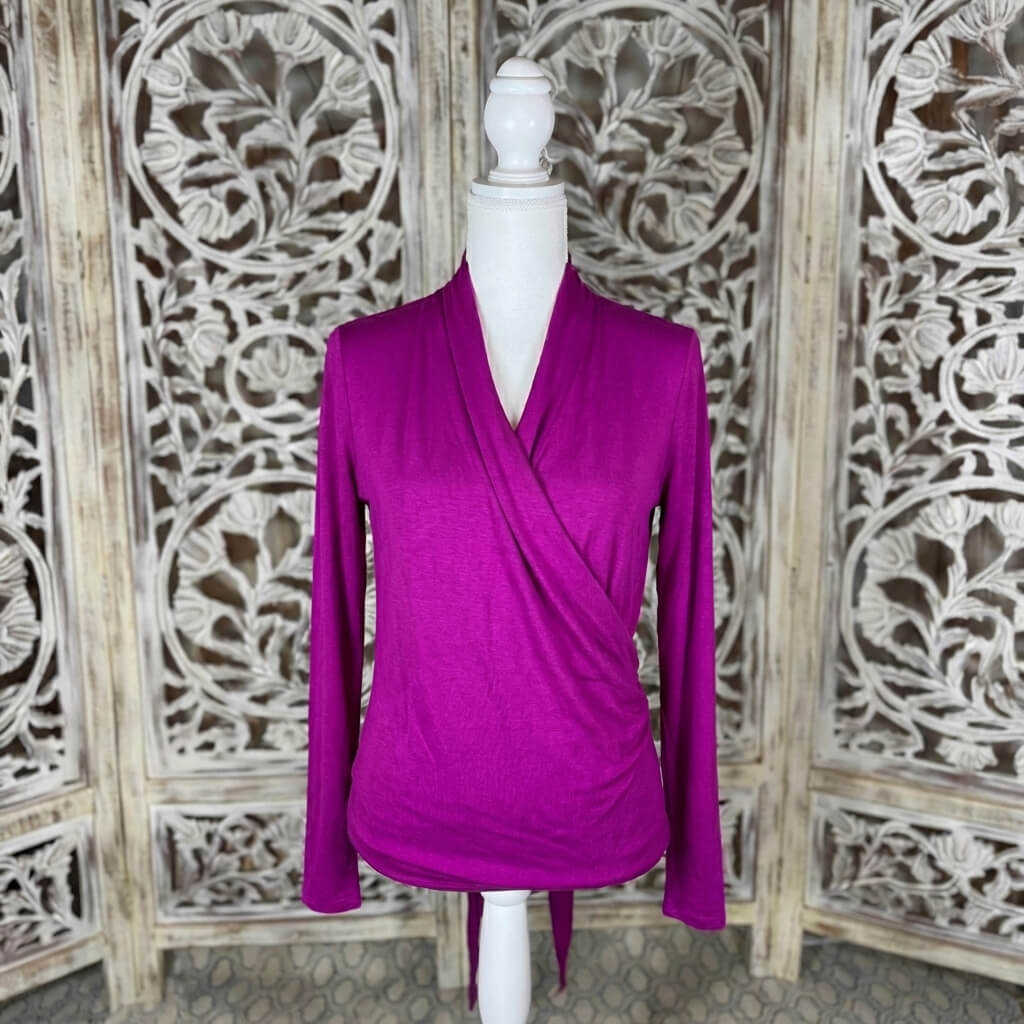 Cross Top Unis Viscose lila