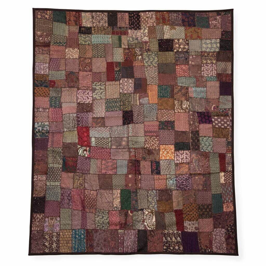 Grand patchwork couleur foncé