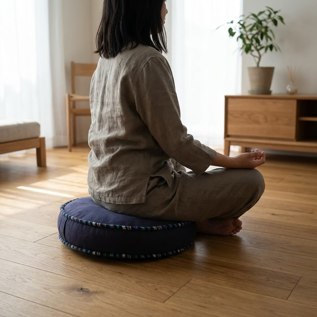 housse coussin de sol rond