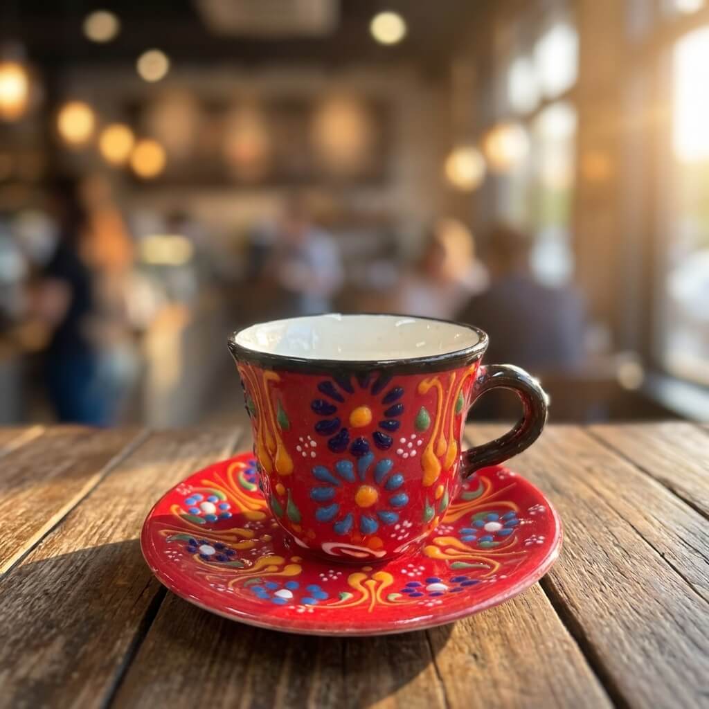 tasse à café rouge