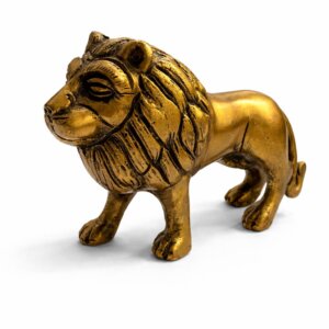 Lion en laiton bronze face