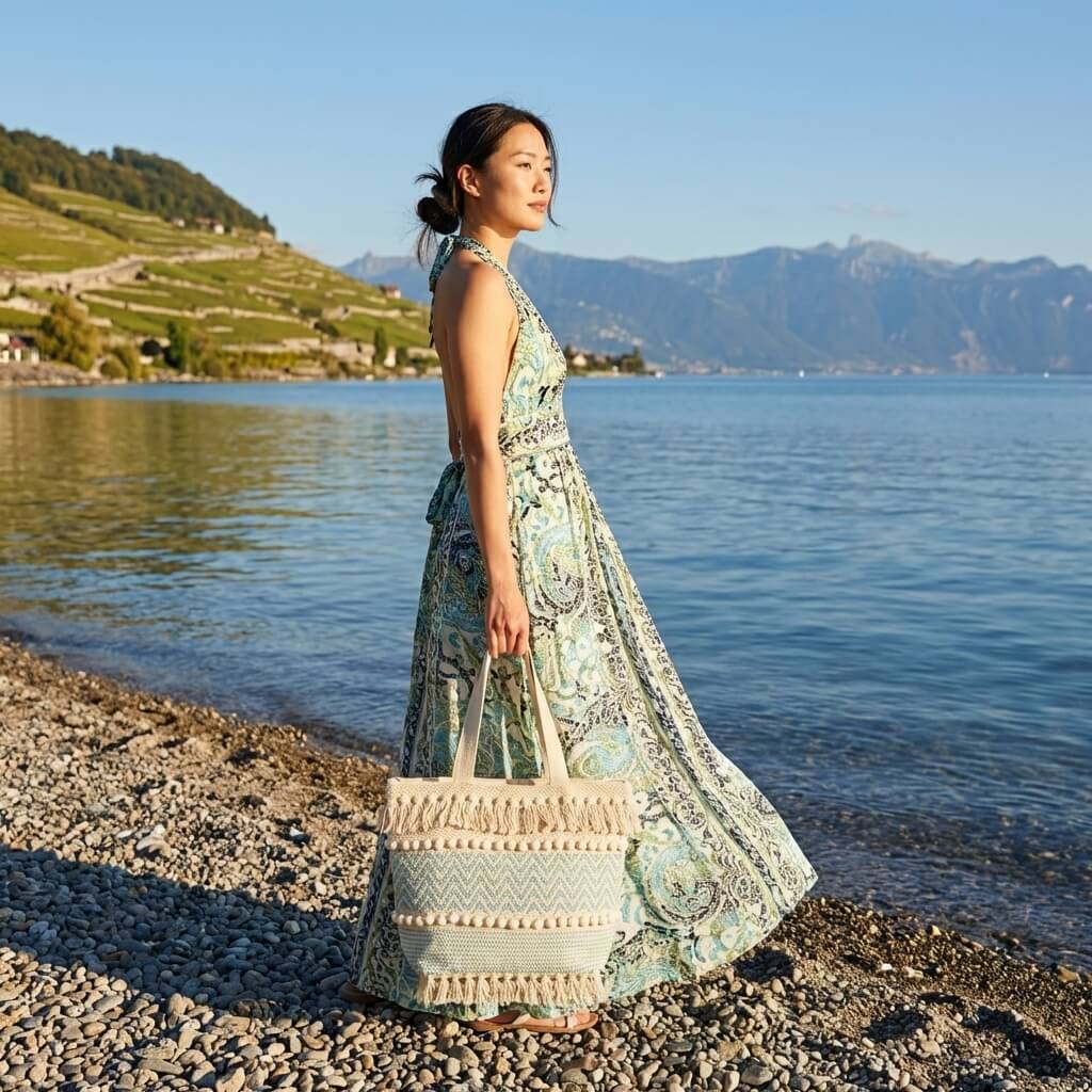 Petit Sac Tote Boho Artisanal – Élégance Nomade – Image 3