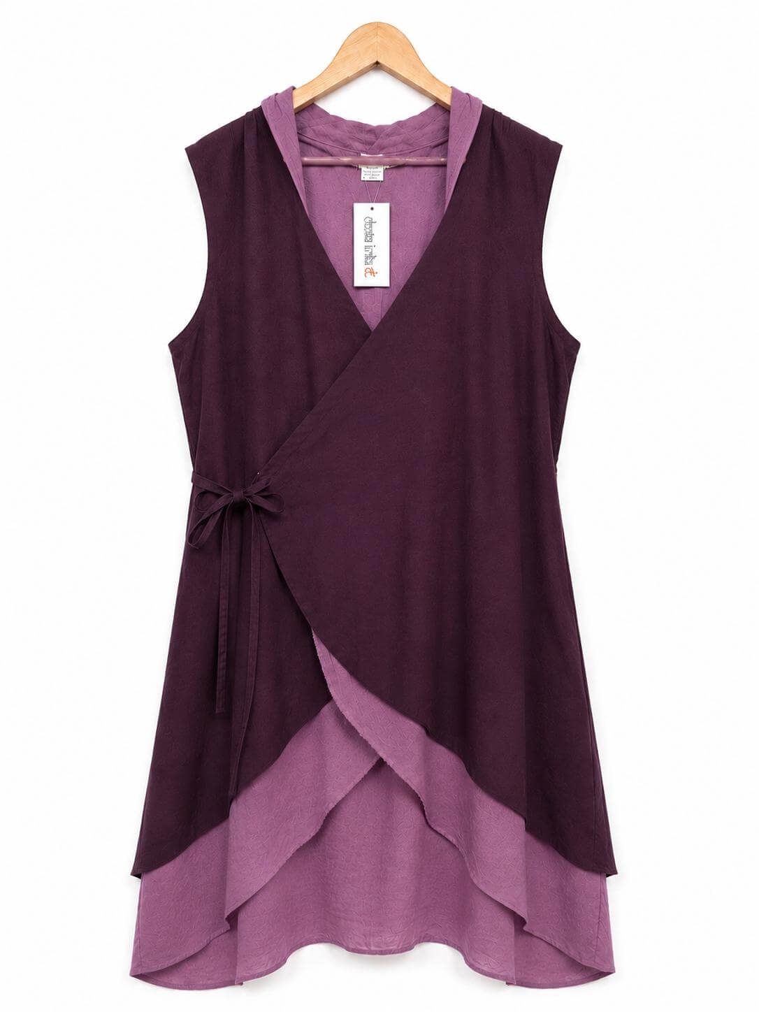robe cap en coton violet
