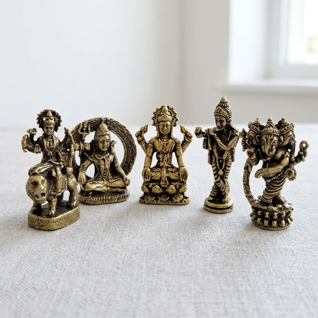 petite statue en laiton hindou