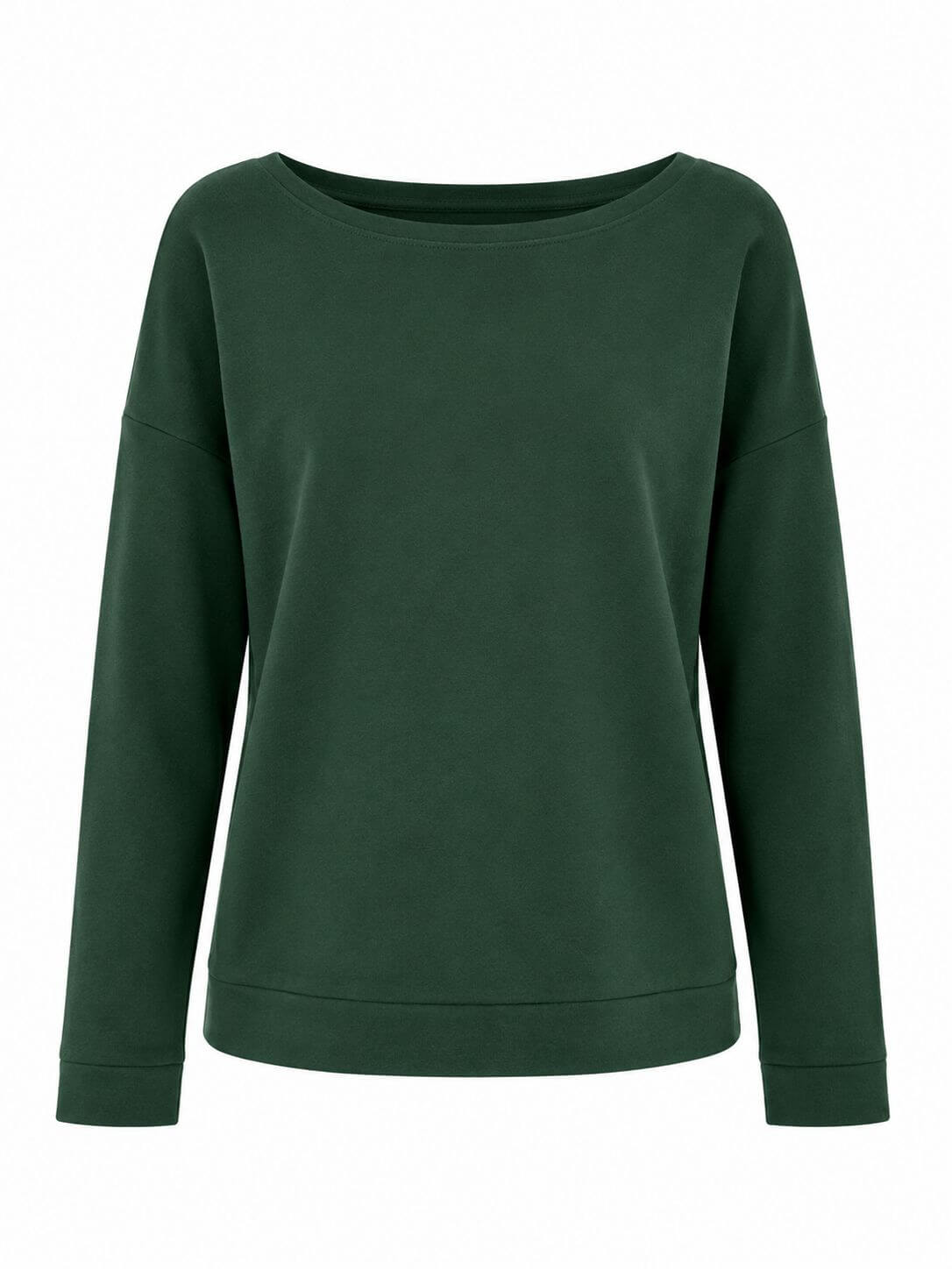 pull en coton fleece vert sapin