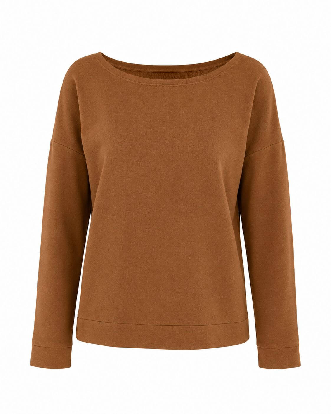 pull en coton fleece brun claire