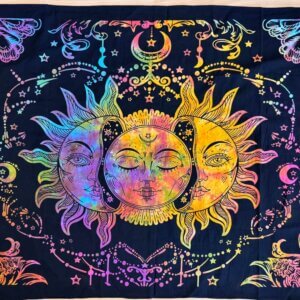 tenture coton soleil lune spécial multicolors 